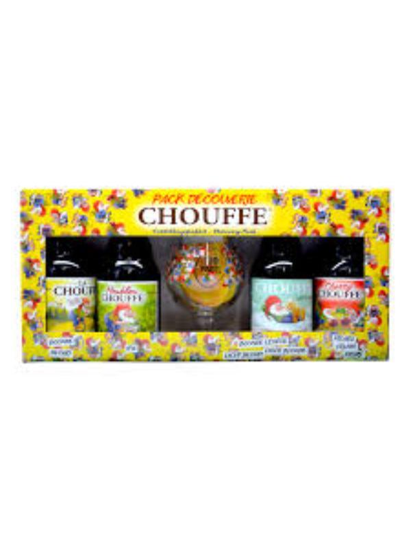 La Chouffe Discovery Gift Pack with 4x330ml bottles and glass